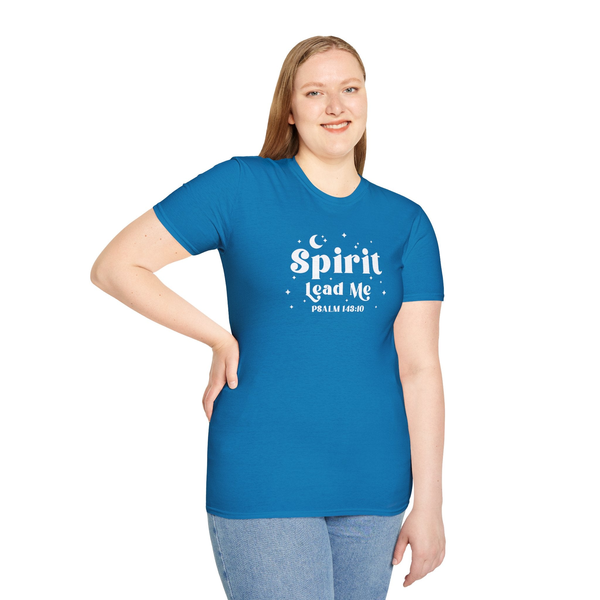 Spirit Lead Me Psalm 143:10 Unisex Softstyle T-Shirt
