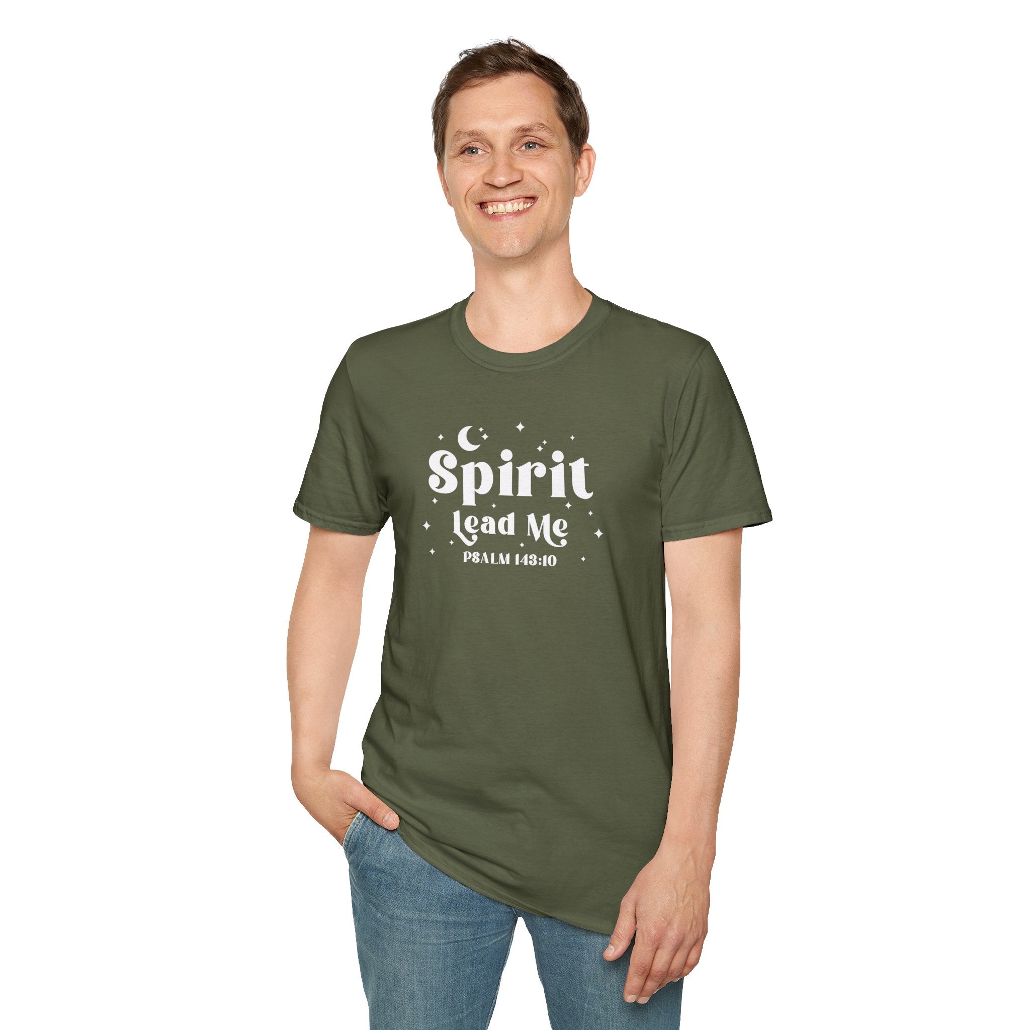 Spirit Lead Me Psalm 143:10 Unisex Softstyle T-Shirt
